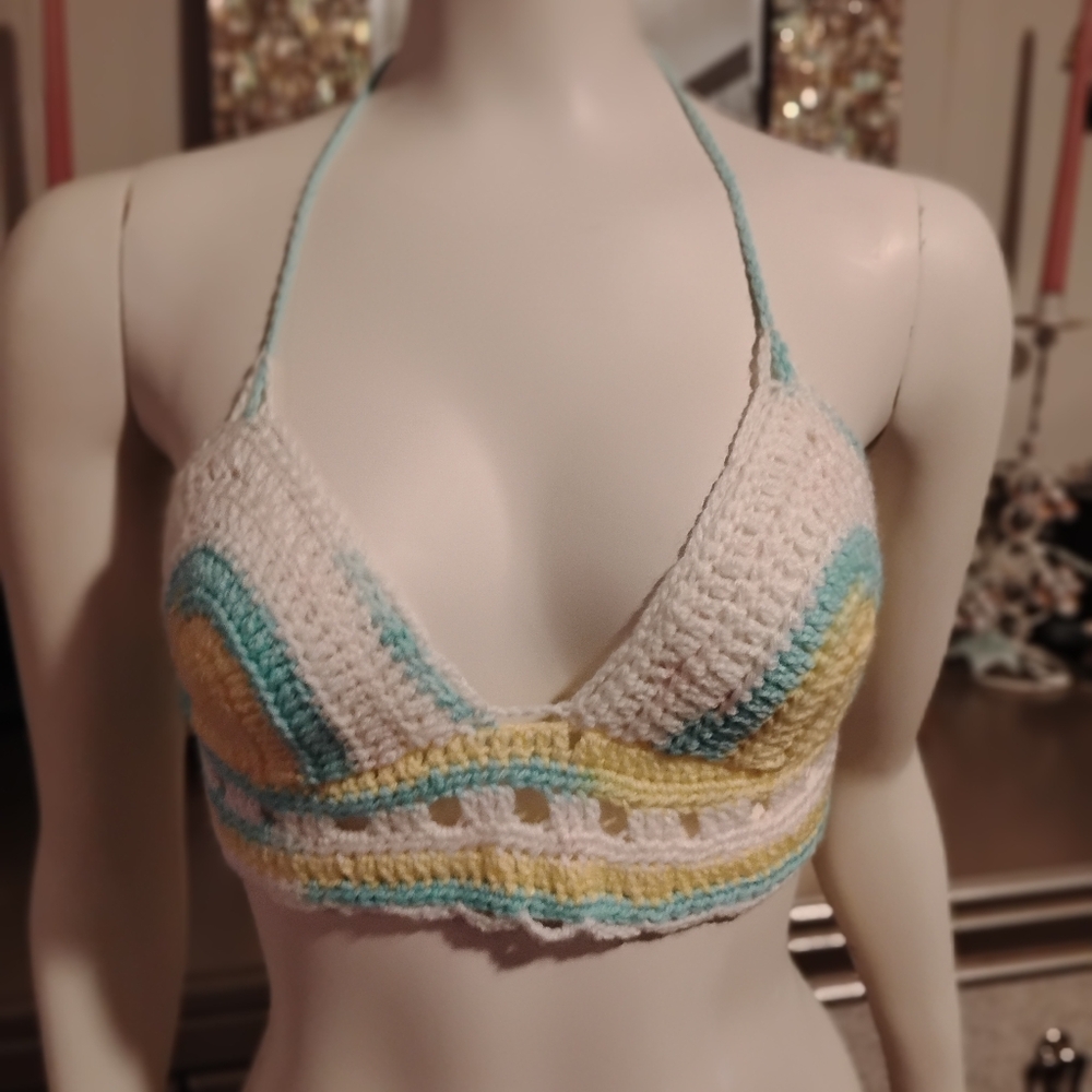 Handmade crochet festival top